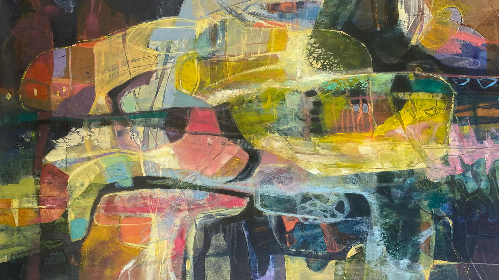 Abstract contemporary painting by Dominique Normand