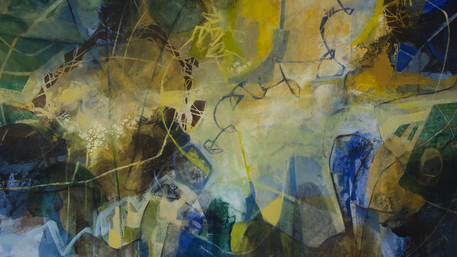 Abstract contemporary painting in earthy tones by Dominique Normand