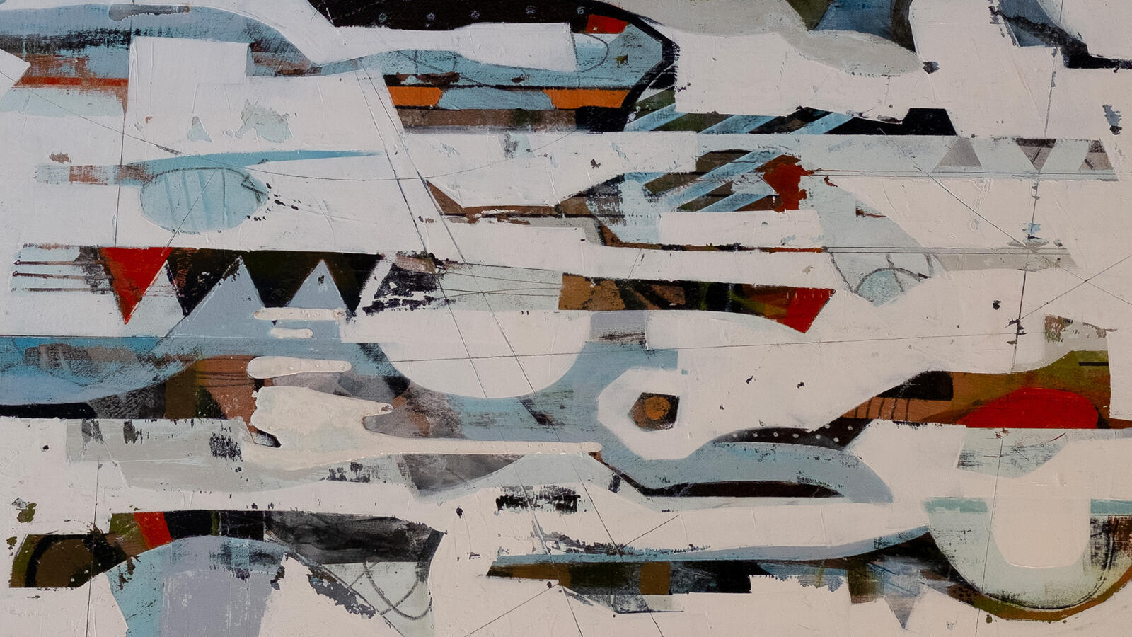 Layered atmospheric abstract artwork designed for digital screen display by Dominique Normand