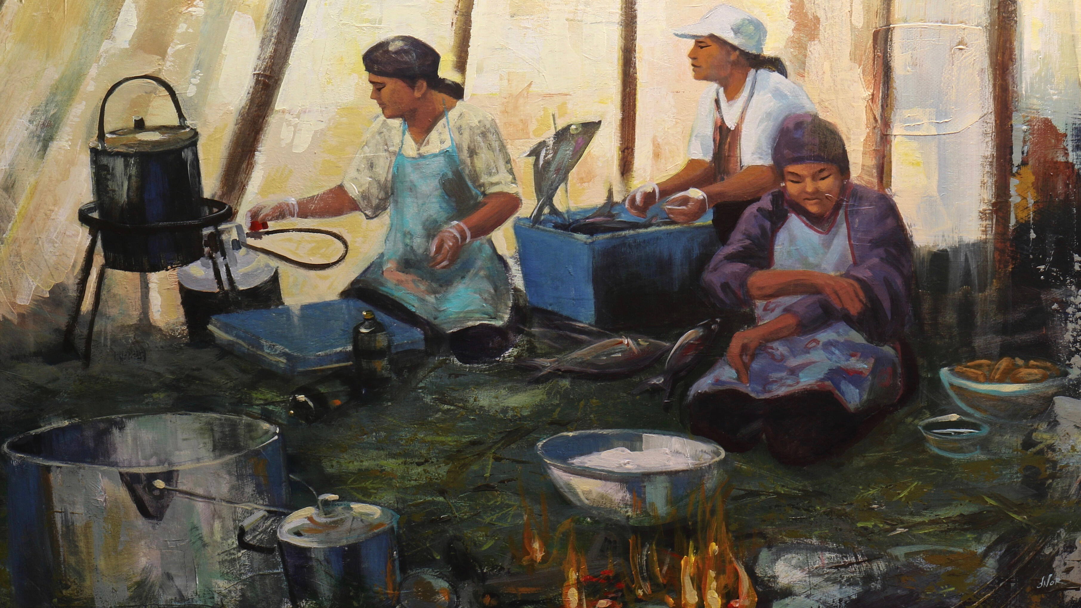 Fort George - Women cooking for Sundance