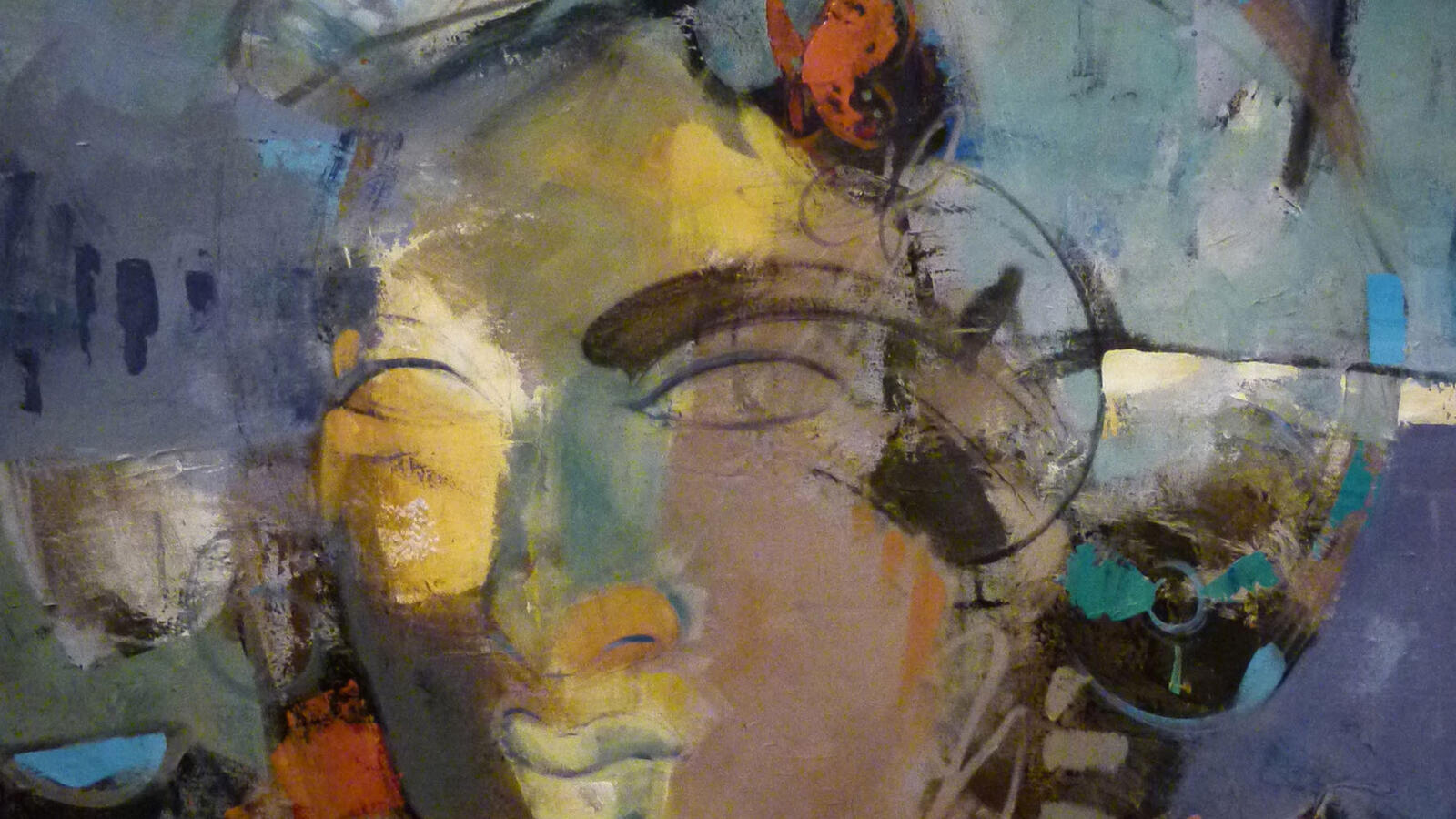 Abstract contemporary painting portrait by Dominique Normand