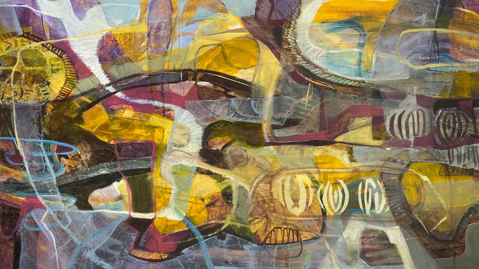Abstract contemporary painting by Dominique Normand
